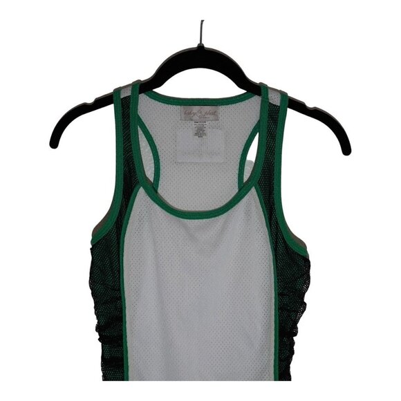 Vintage YTK Retro Baby Phat Racerback Jersey Green and White Medium EUC - Picture 3 of 7